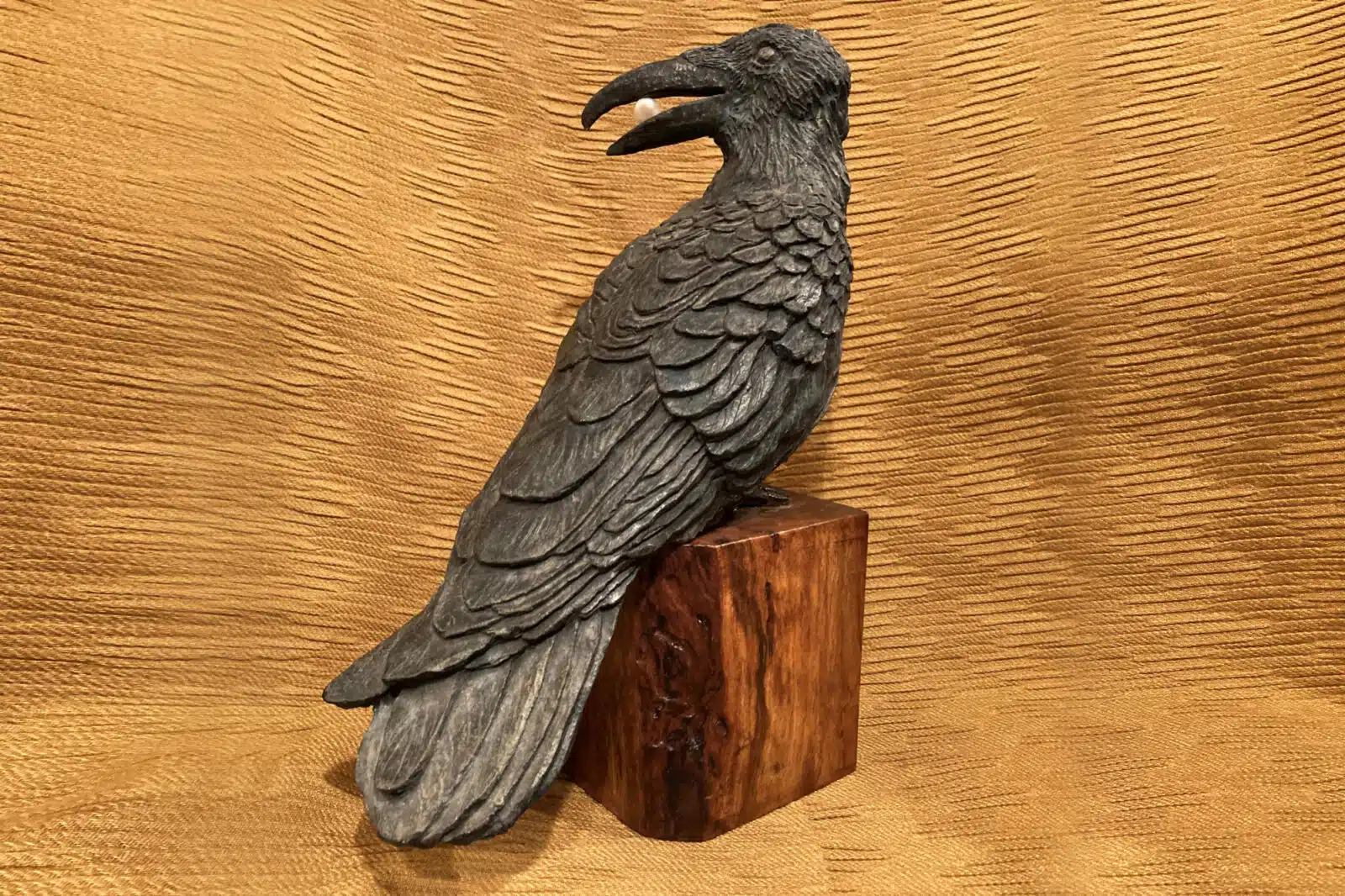 Shamanic crow sculpture by Tamara Pride